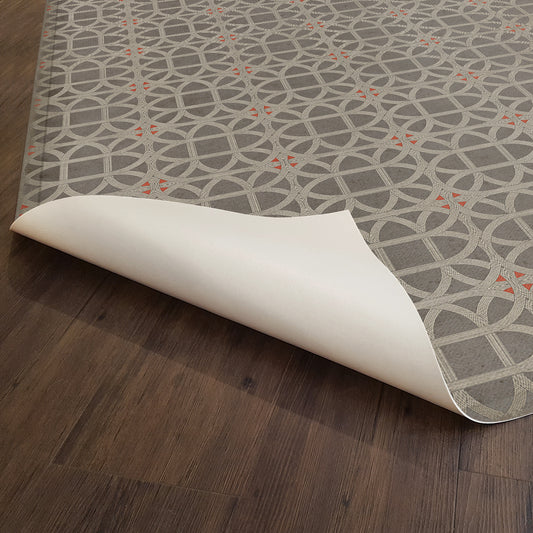 Vintage Vinyl Rug - Lamerie Lattice - George Wickes