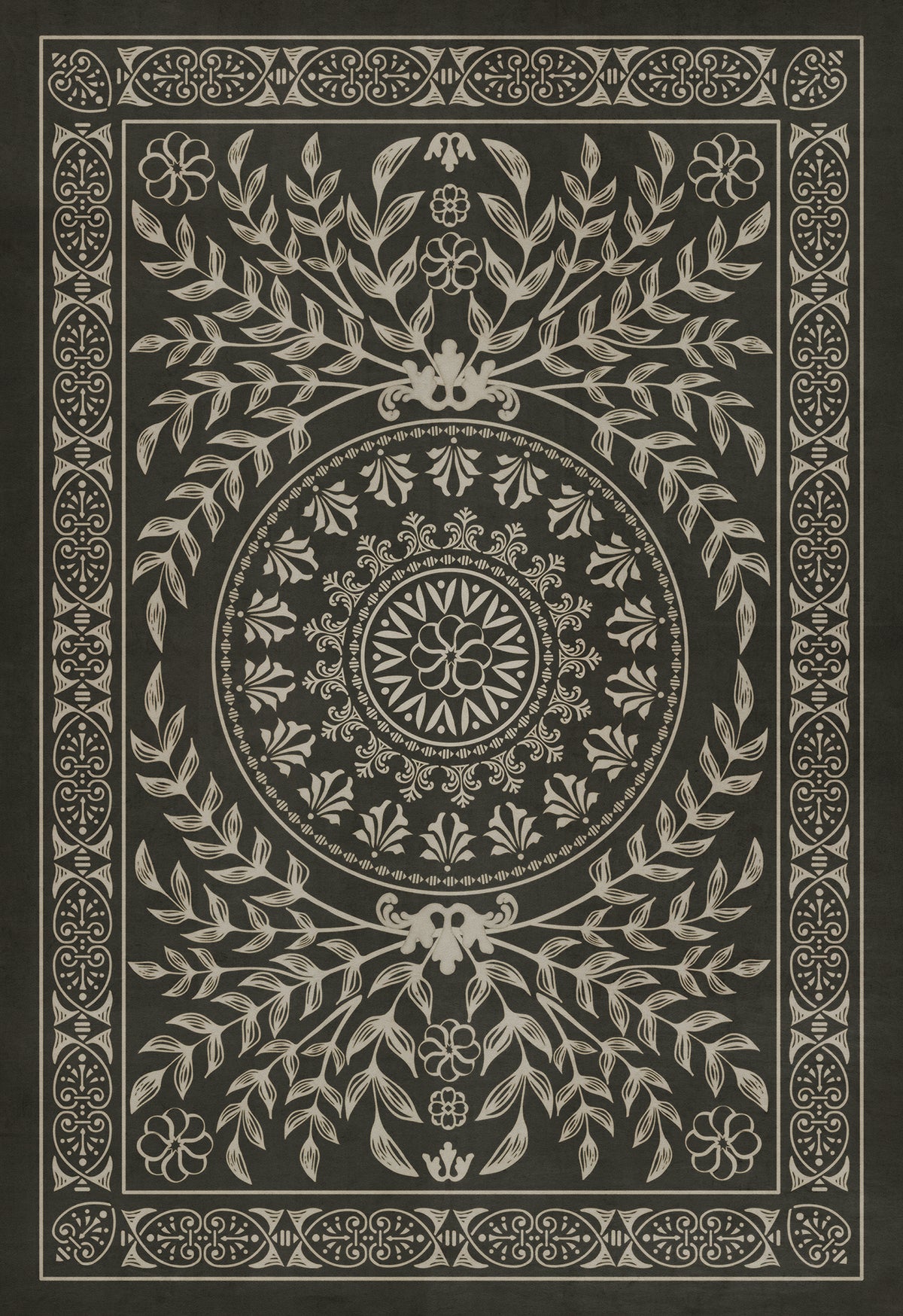 Vintage Vinyl Rug - Pattern 40 - Villa Lante