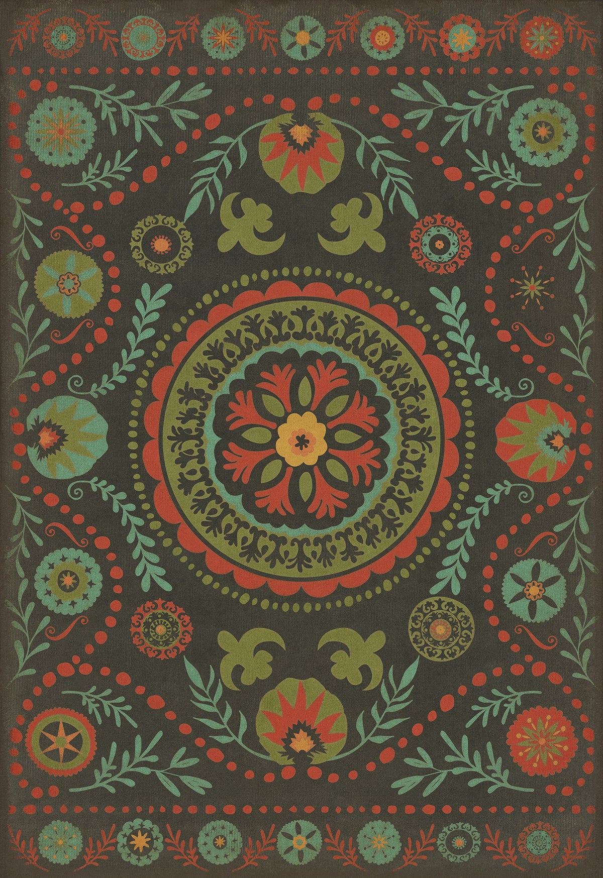 Vintage Vinyl Rug - Pattern 38 - State of Mind