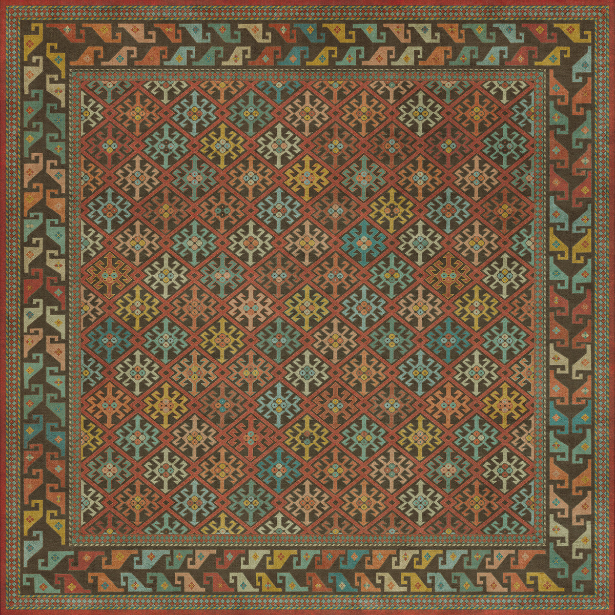 Vintage Vinyl Rug - Daghestan - Vedma