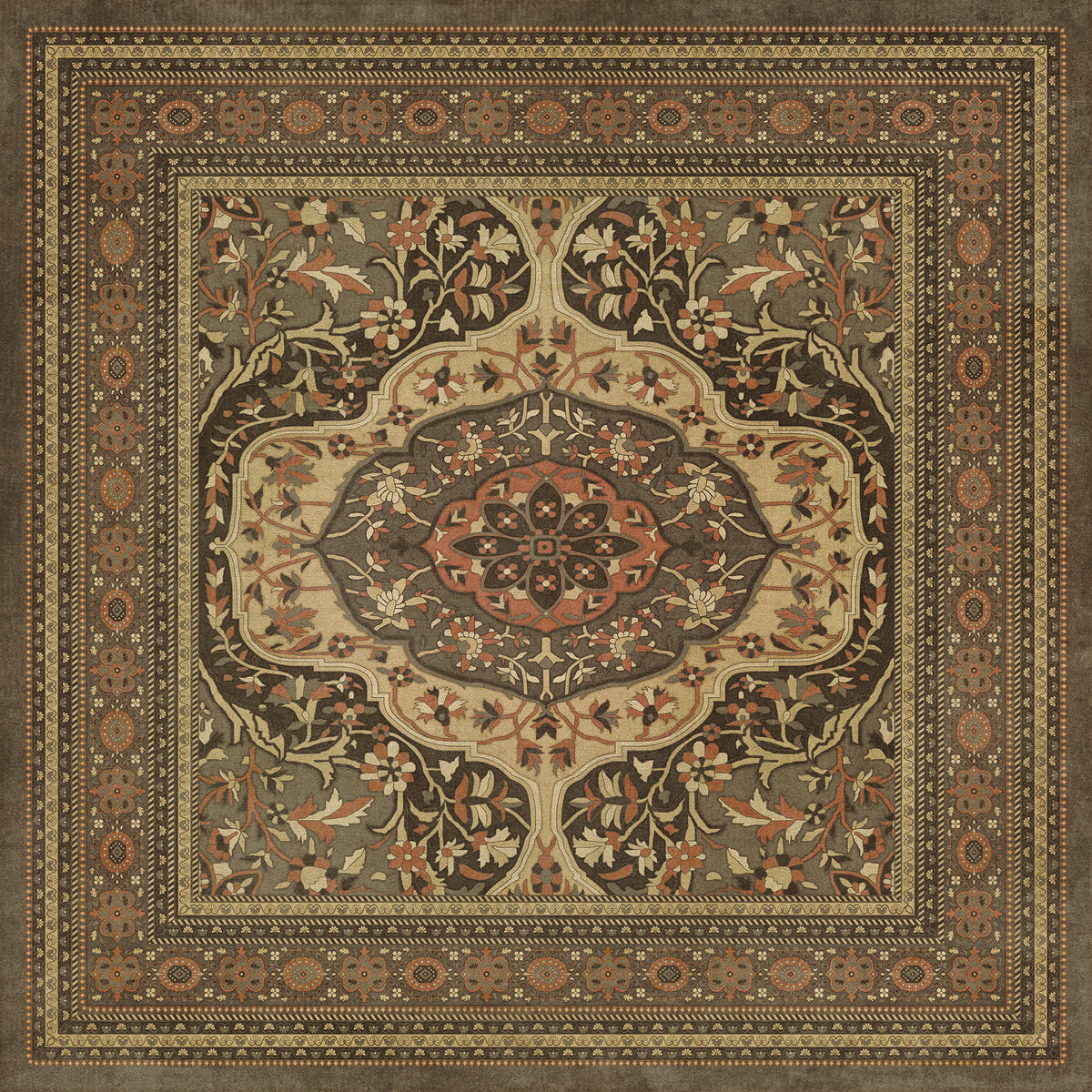 Vintage Vinyl Rug - Farahan - Azar