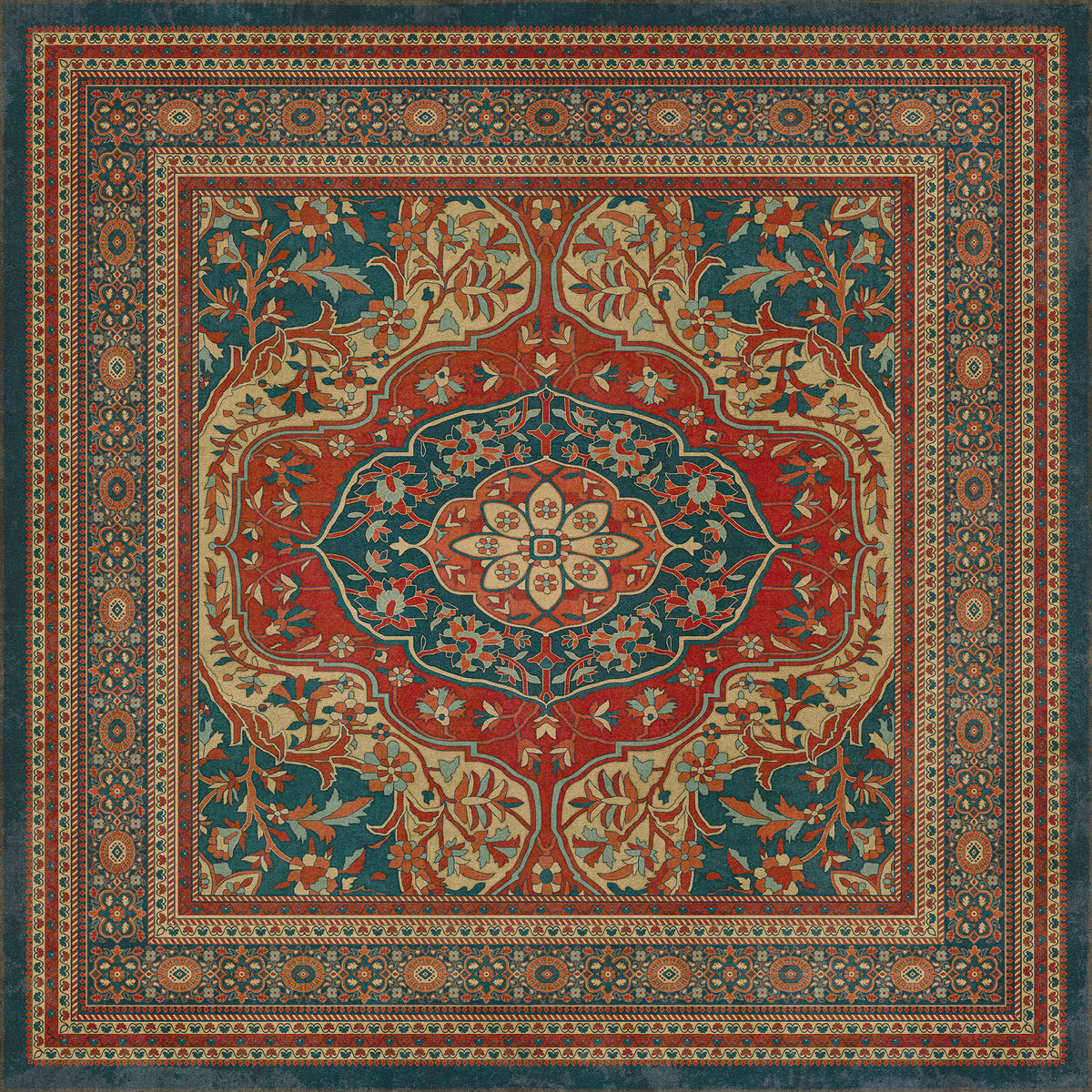 Vintage Vinyl Rug - Farahan - Farid