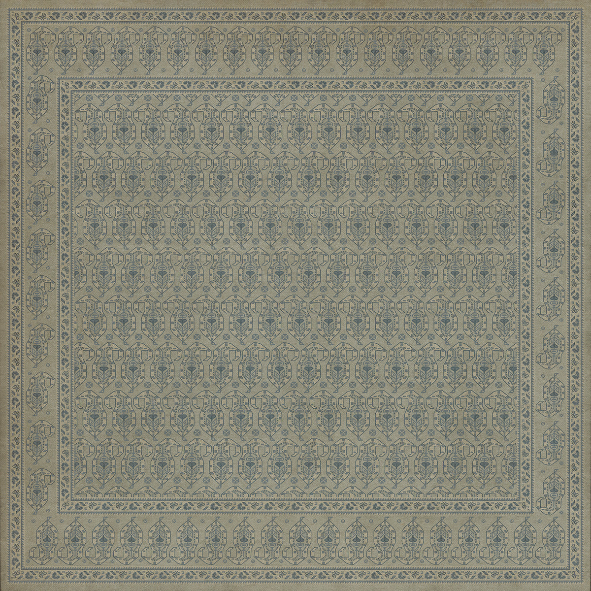 Vintage Vinyl Rug - Kintala - Albastru