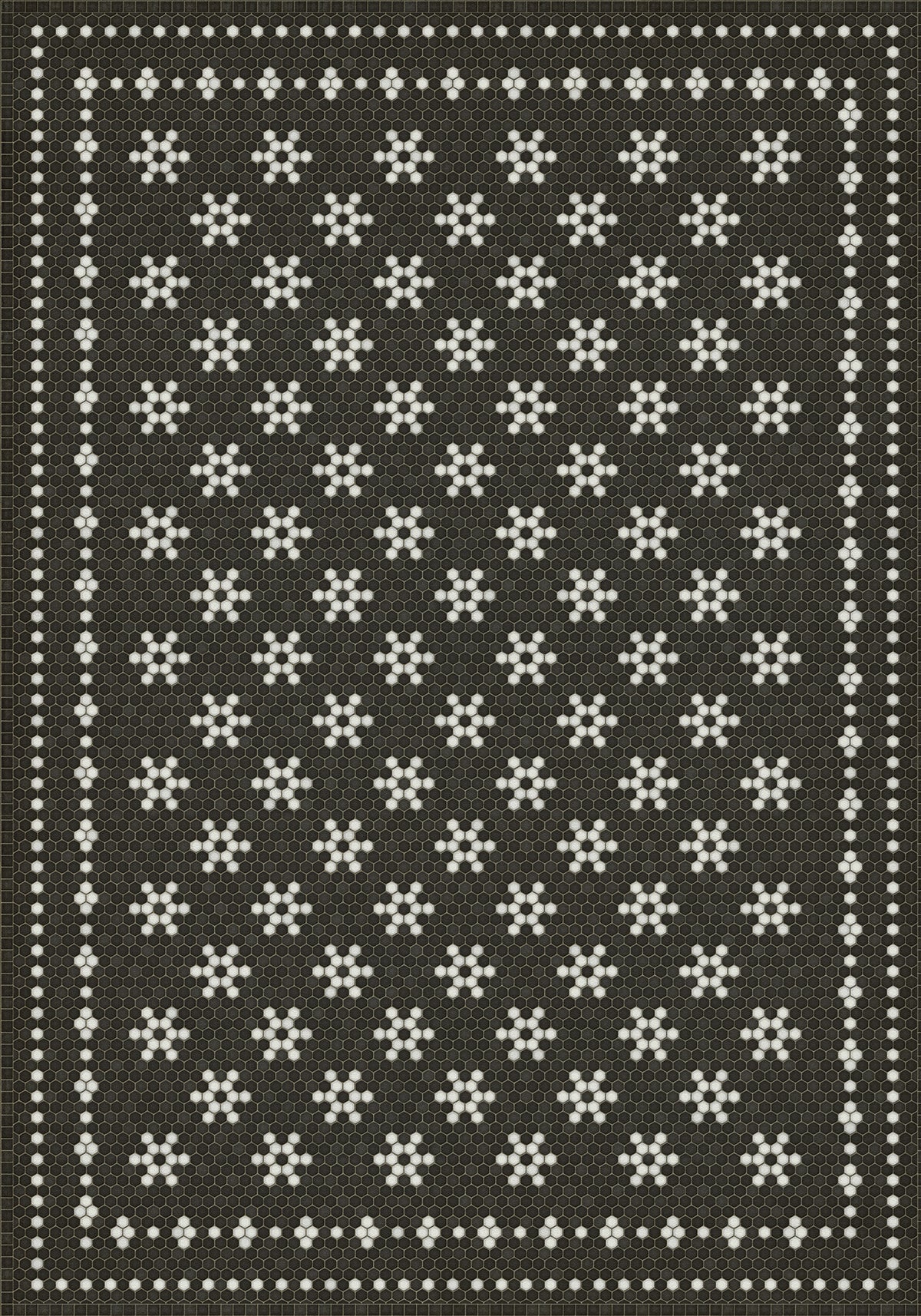 Vintage Vinyl Rug - Mosaic B - Belmont Park