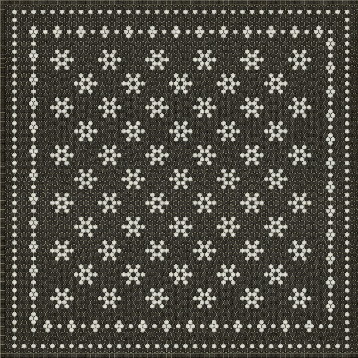Vintage Vinyl Rug - Mosaic B - Belmont Park