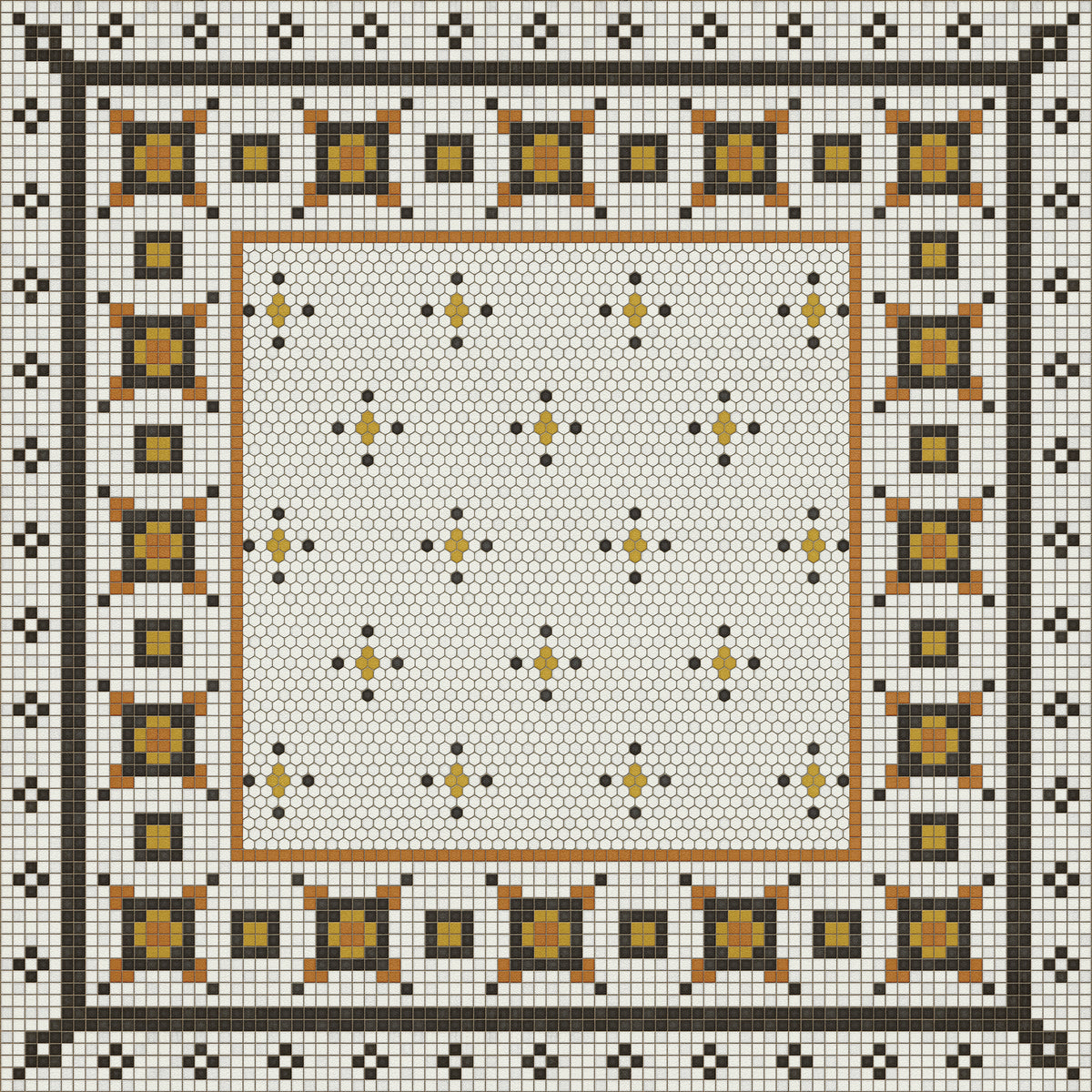 Vintage Vinyl Rug - Mosaic G - Rawson Street