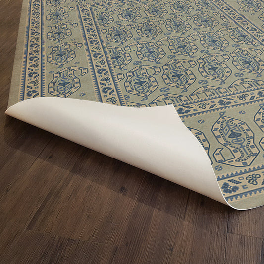 Vintage Vinyl Rug - Kintala - Albastru