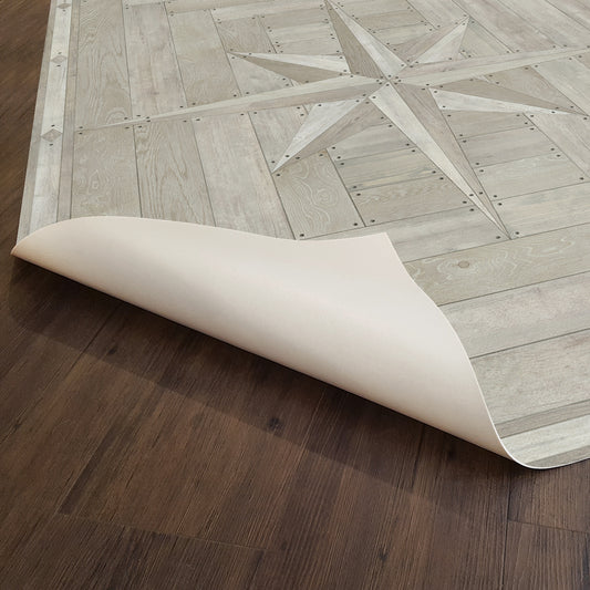 Vintage Vinyl Rug - 18th Century Joinery - Everlasting Grain
