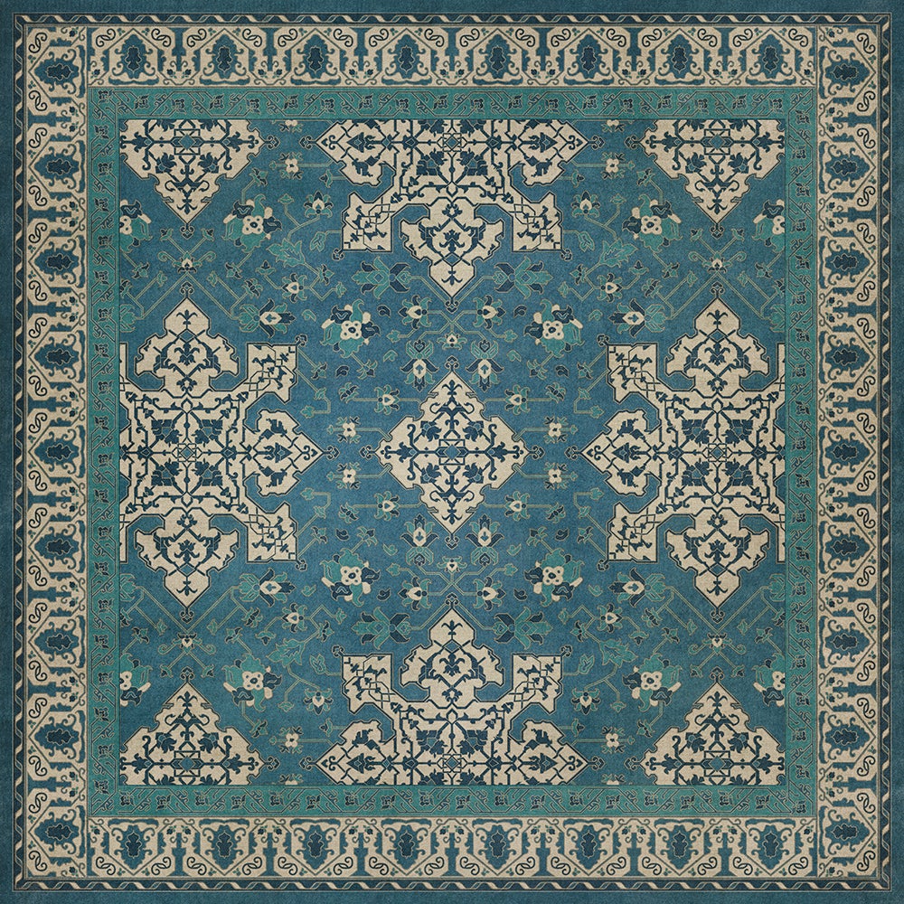 Vintage Vinyl Rug - Star Ushak - Calm Shades