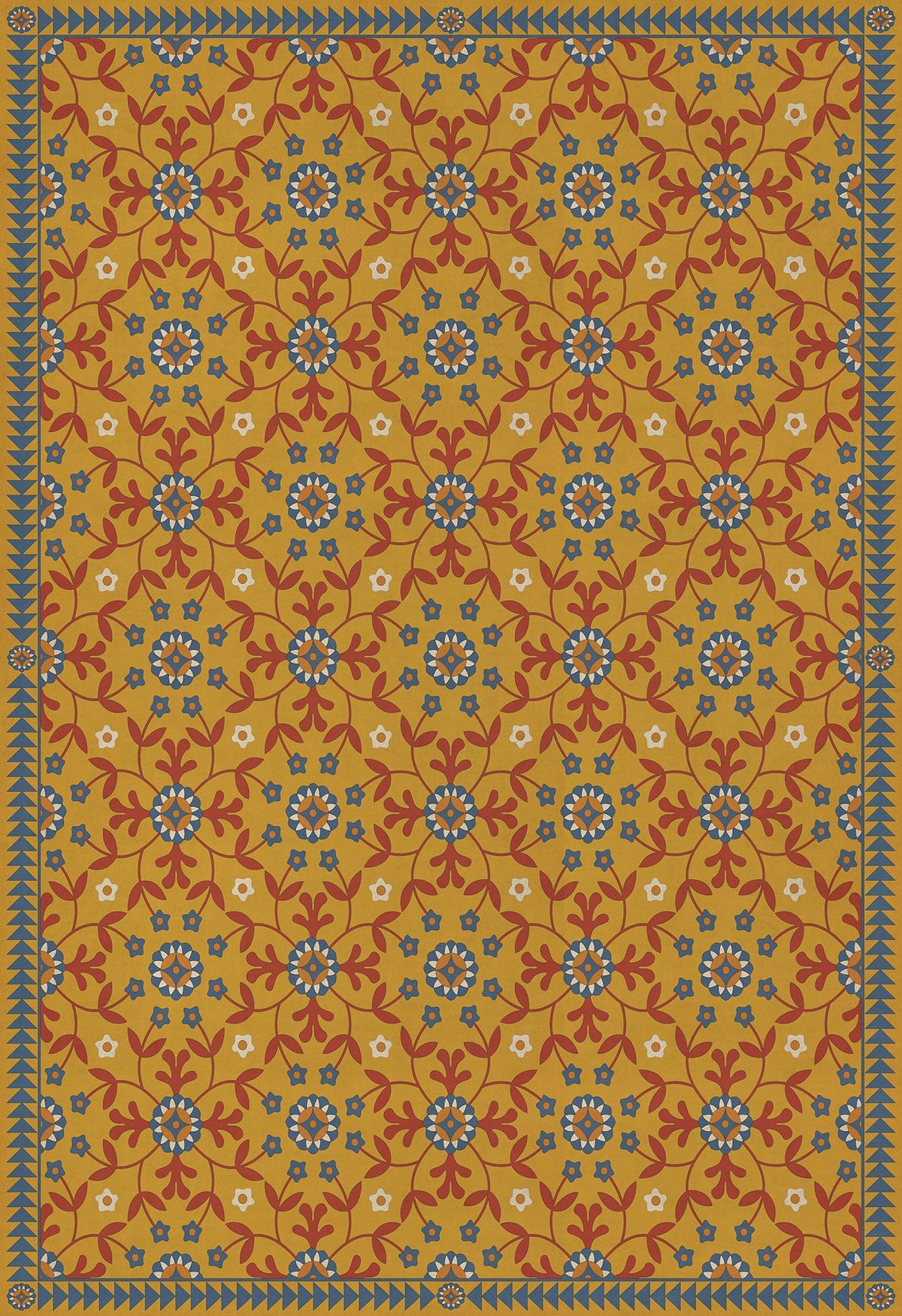 Vintage Vinyl Rug - Whig Rose - Hope Springs Eternal