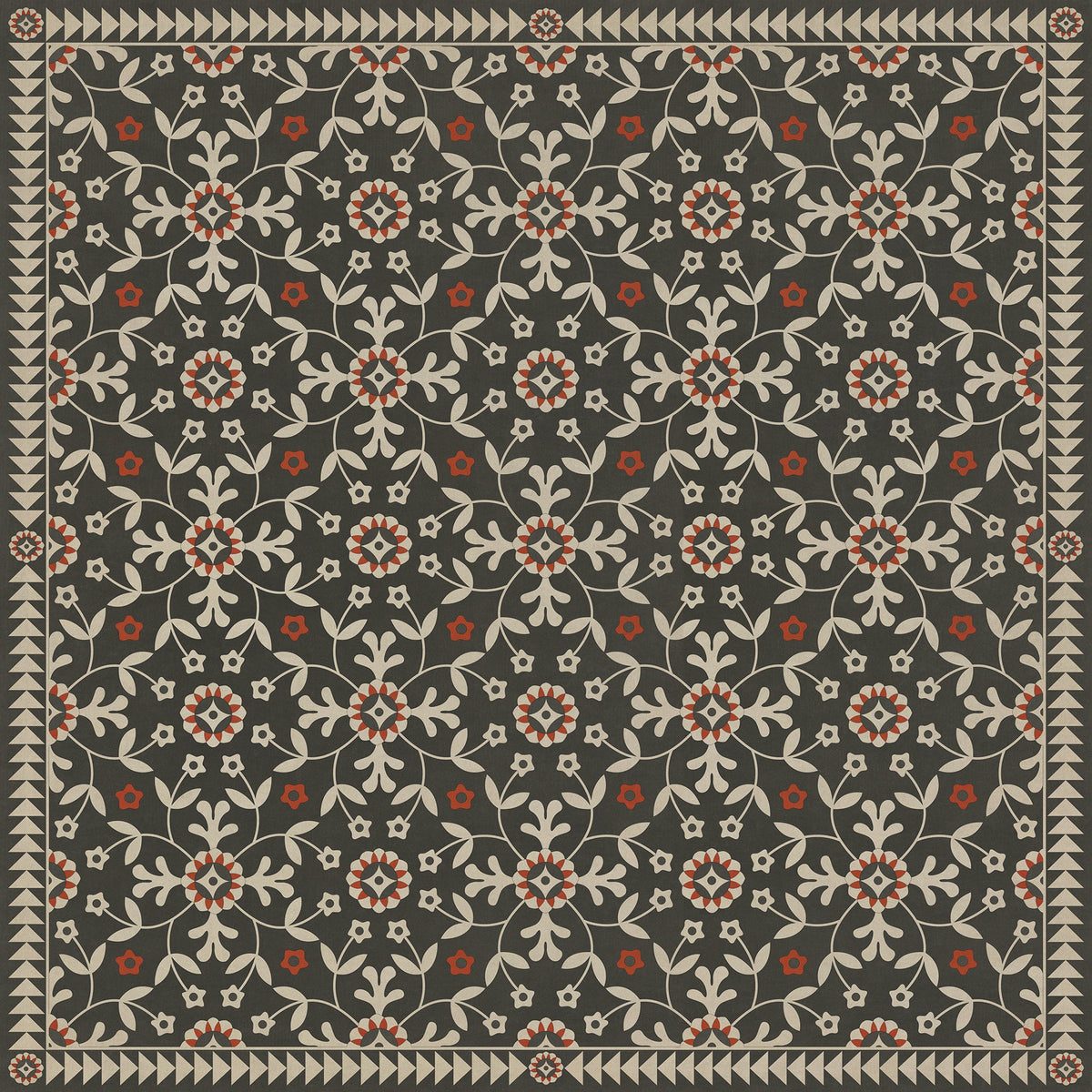 Vintage Vinyl Rug - Whig Rose - Time Takes It All