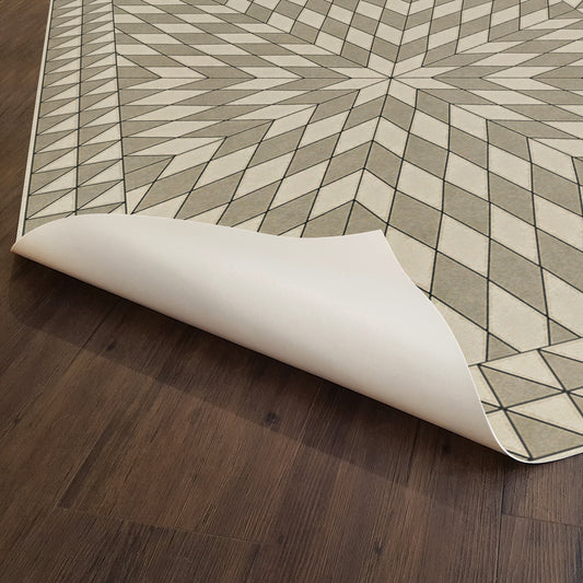 Vintage Vinyl Rug - Sunburst - With the Earth and the Sky