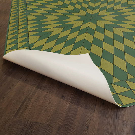 Vintage Vinyl Rug - Sunburst - And Sit on a Green Knoll