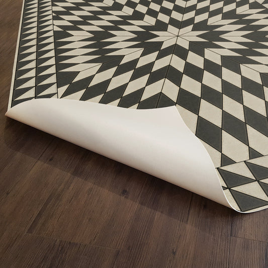 Vintage Vinyl Rug - Sunburst - Of Night and Light