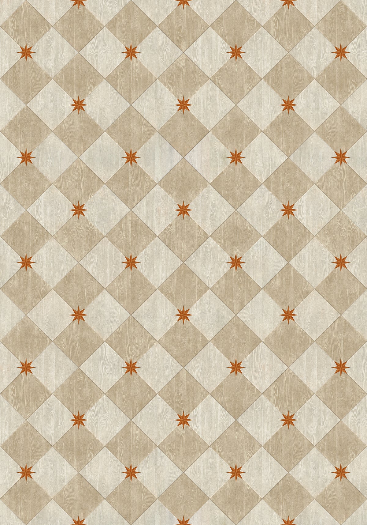 Vintage Vinyl Rug - Compass Diamond - Gala at the Garden