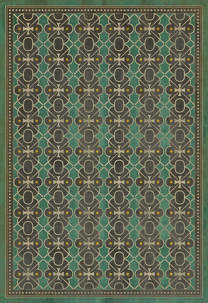 Vintage Vinyl Rug - Pattern 5 - Jeeves