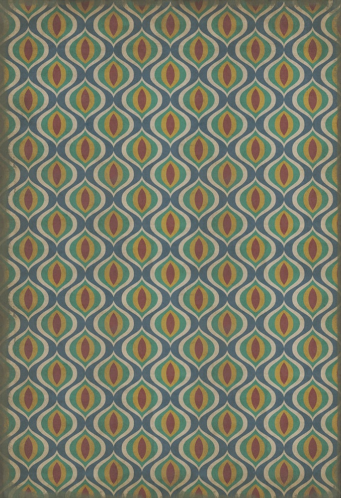 Vintage Vinyl Rug - Pattern 15 - Constantinople