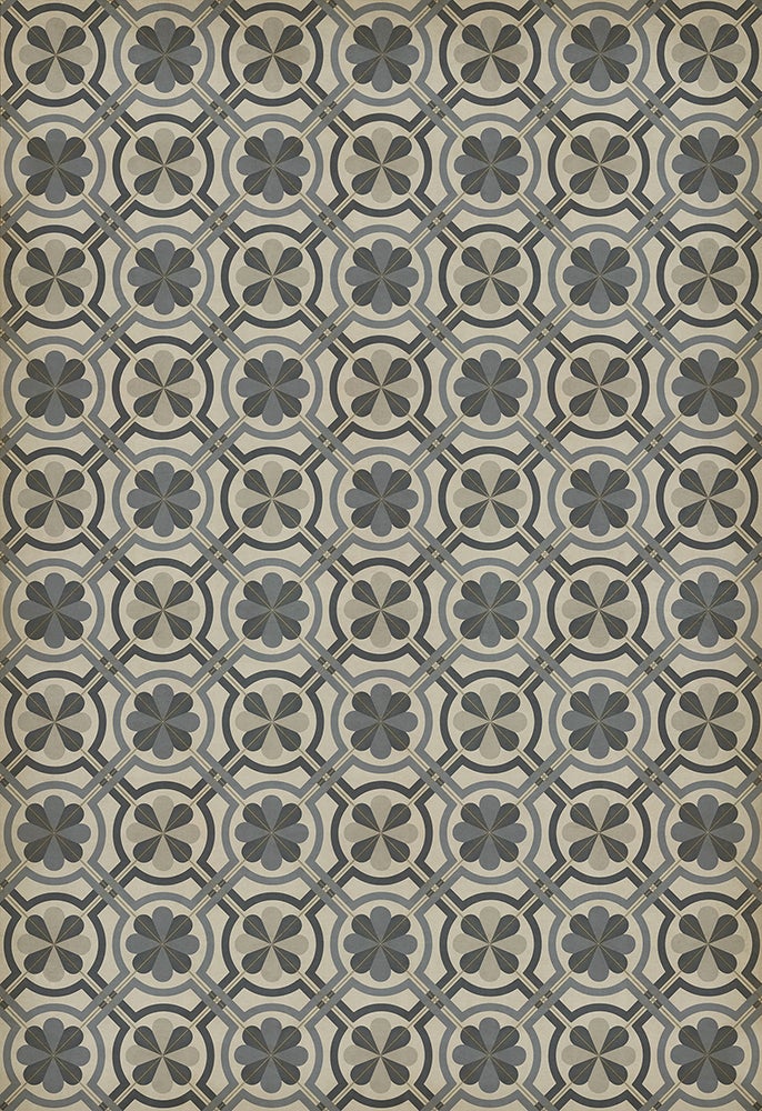 Vintage Vinyl Rug - Pattern 19 - Madame Curie
