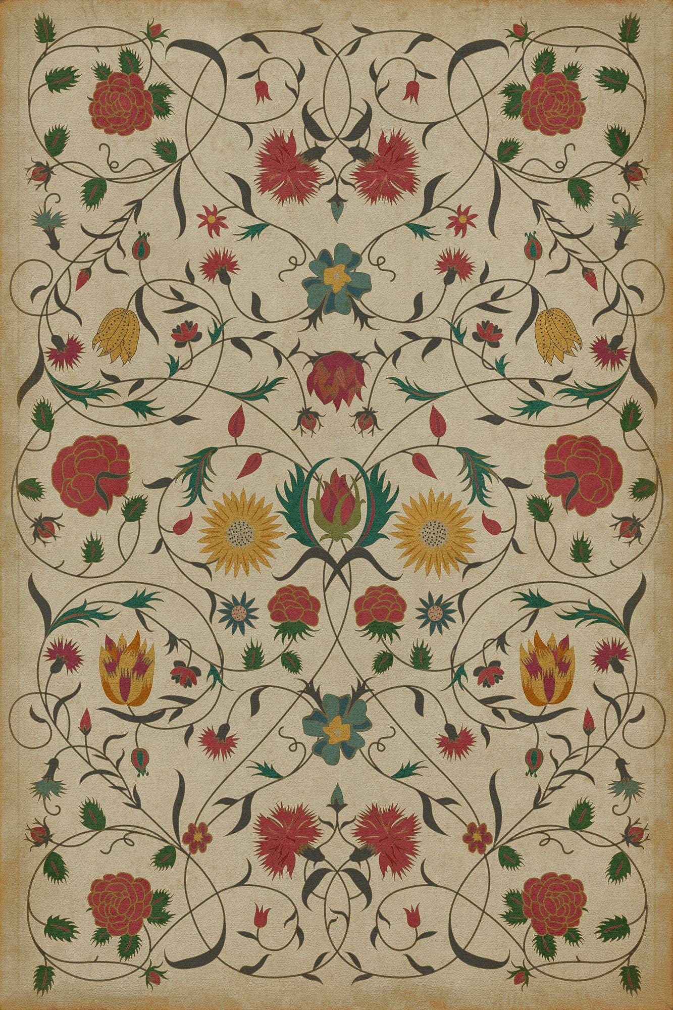 Spicher and Company Classic Vintage Vinyl Pattern 07 Area Rugs