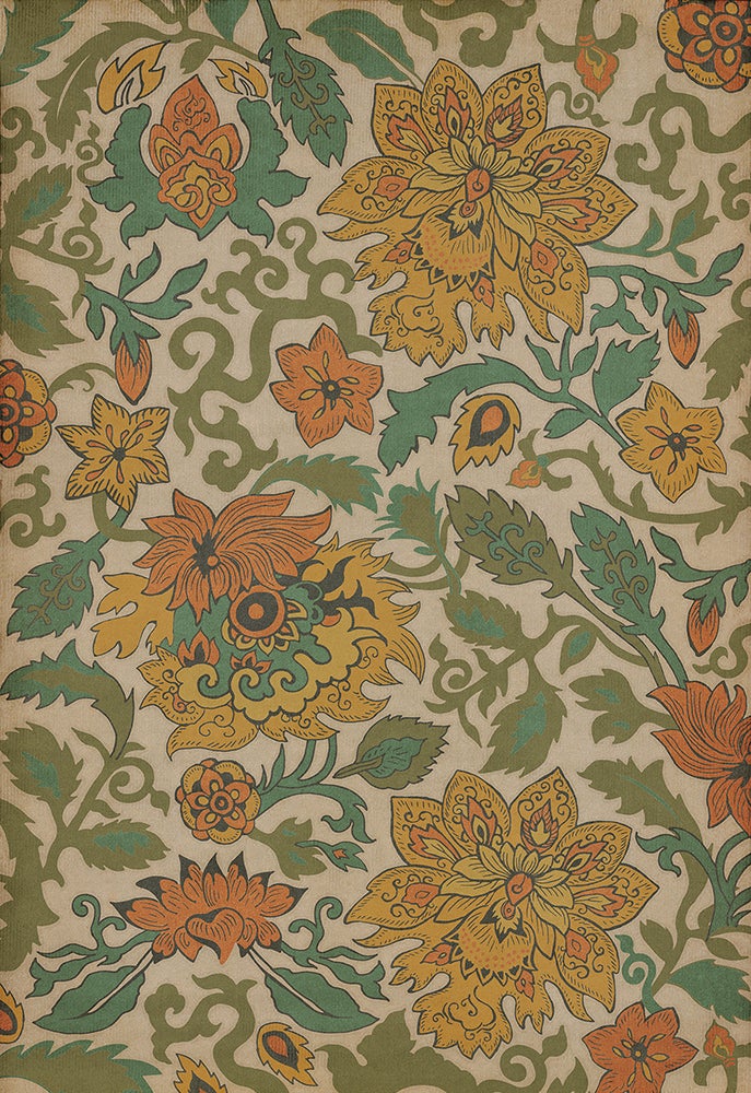 Vintage Vinyl Rug - Pattern 71 - Tokyo