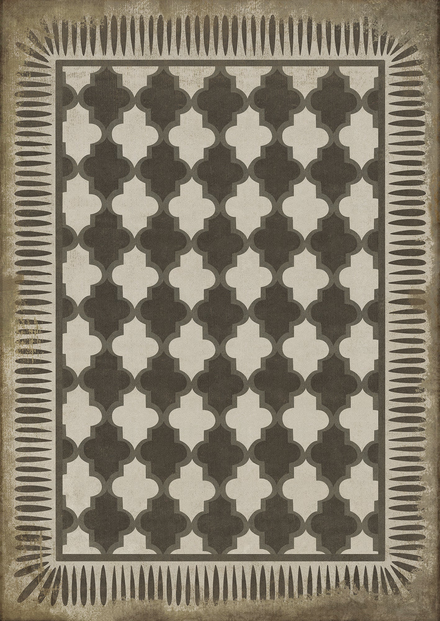 Vintage Vinyl Rug - Pattern 10 - Open Sesame