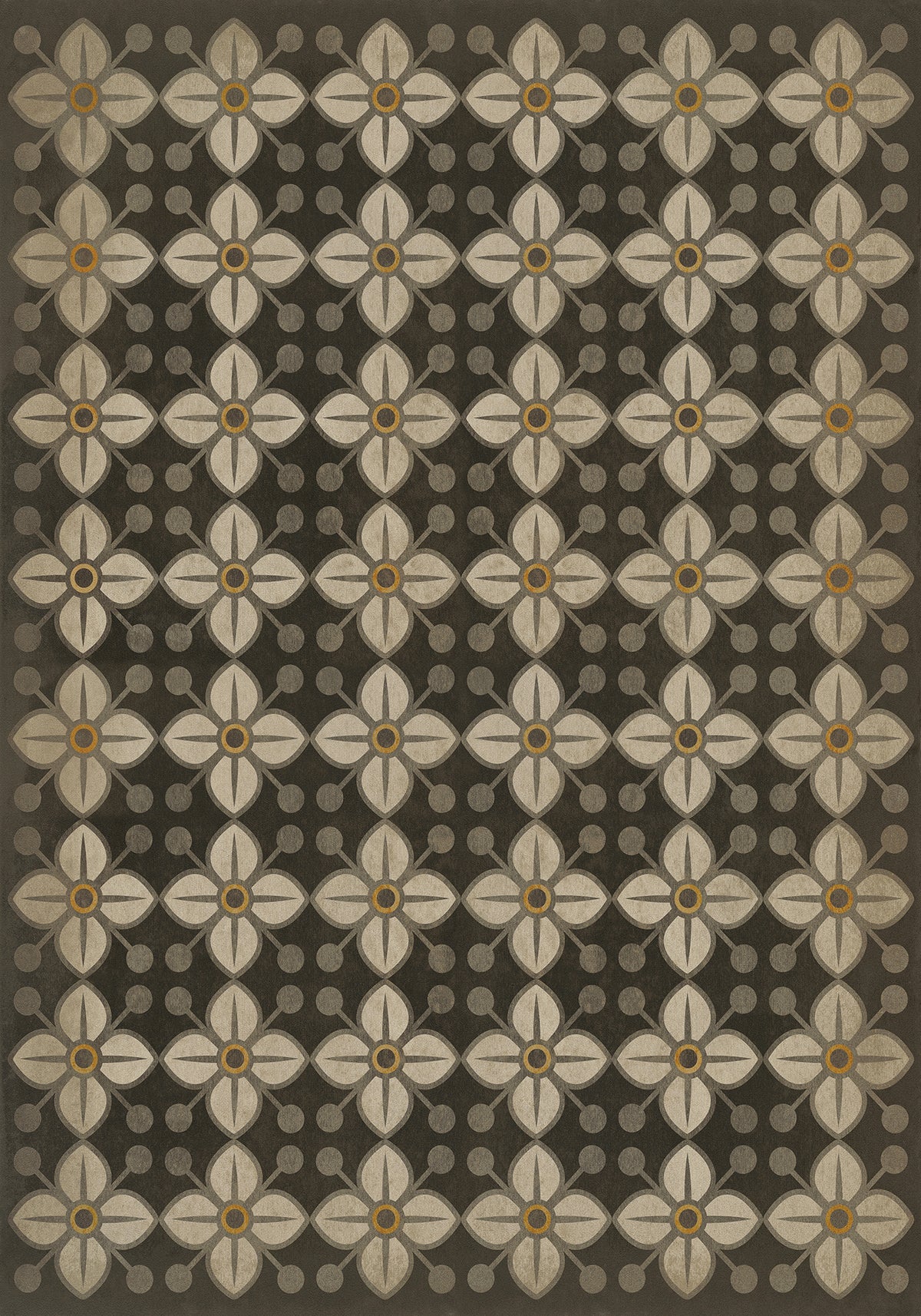 Vintage Vinyl Rug - Pattern 32 - Daffodils