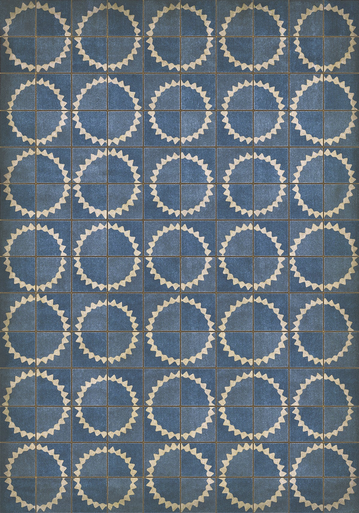 Vintage Vinyl Rug - Pattern 46 - Empty Spaces Between the Stars