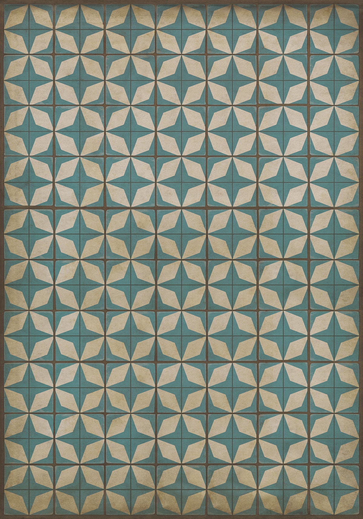 Vintage Vinyl Rug - Pattern 54 - Satellite