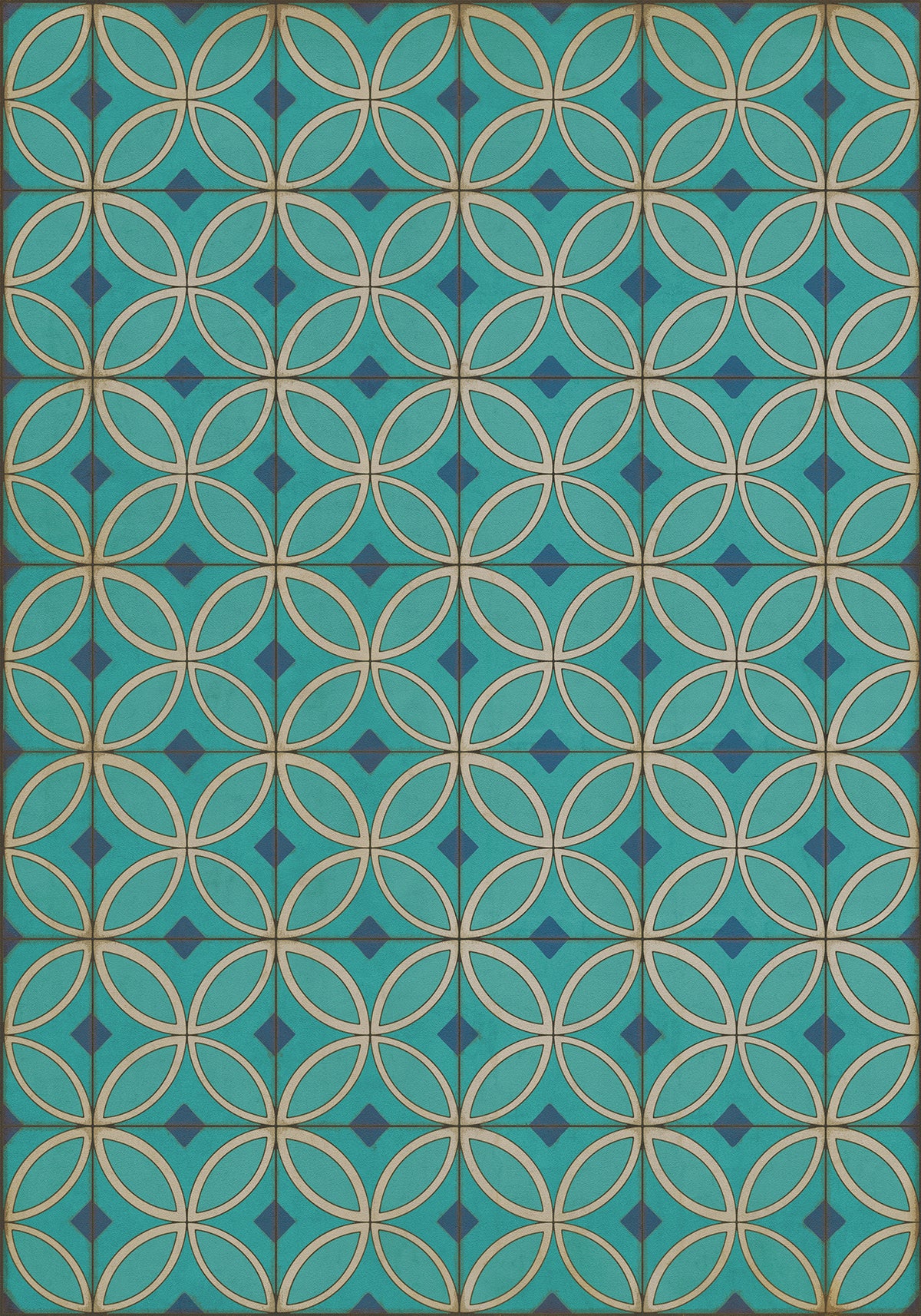 Vintage Vinyl Rug - Pattern 70 - Echoes From the Bells