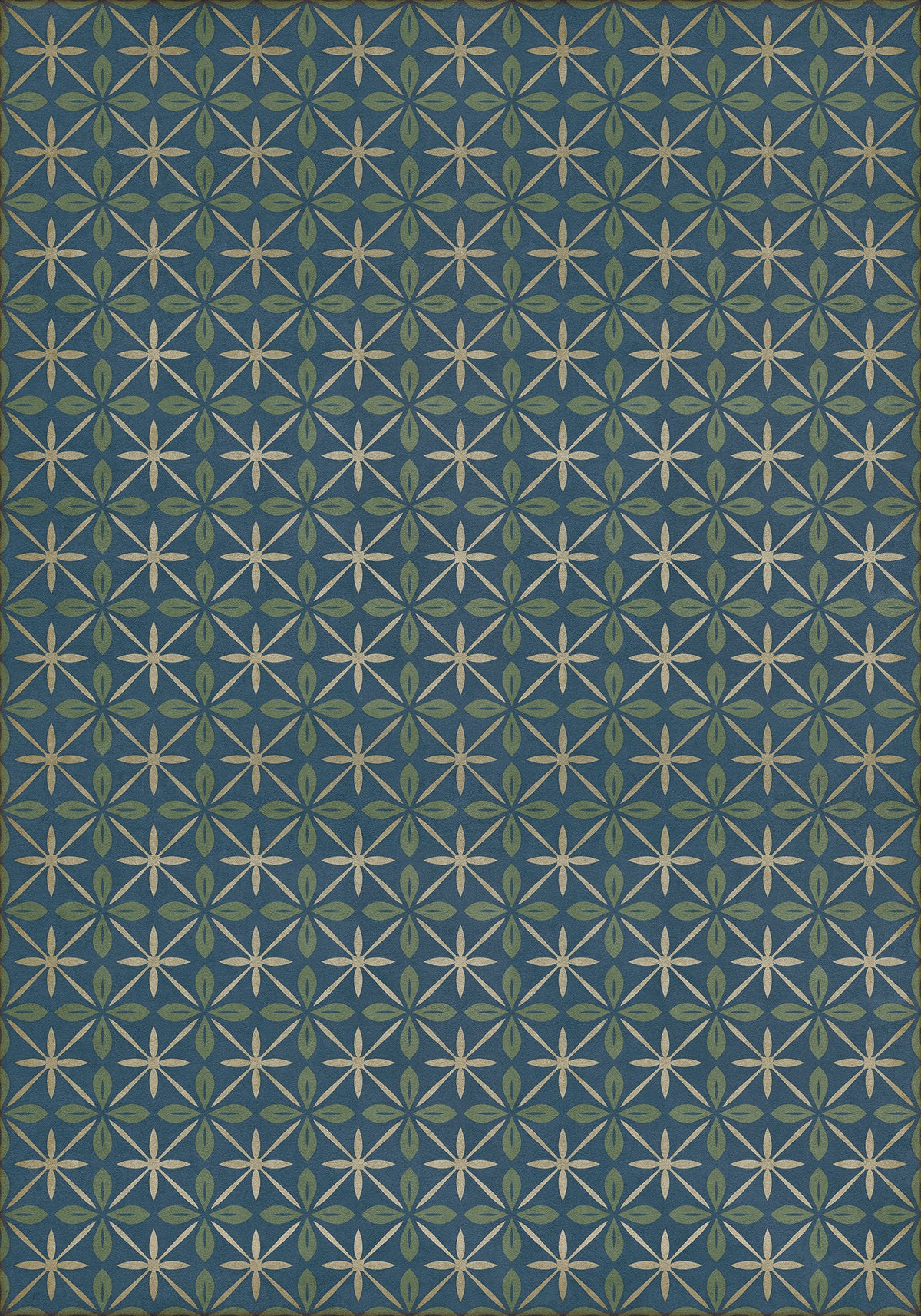 Vintage Vinyl Rug - Pattern 81 - Blue Moon Drive In