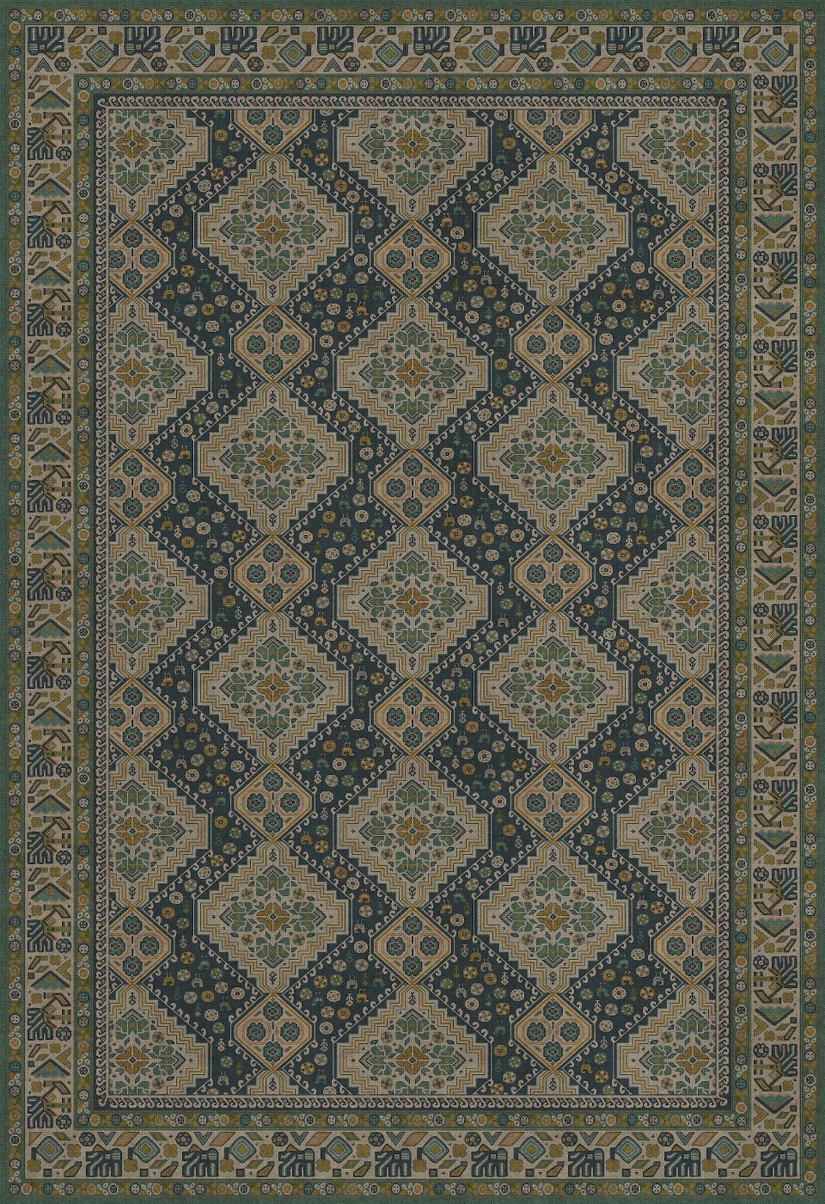 Vintage Vinyl Rug - Grand Estate - The Loggia