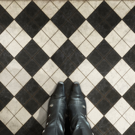 Vintage Vinyl Rug - Pattern 65 - High Fidelity