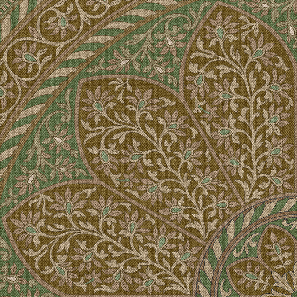 Vintage Vinyl Rug - Estate Tracery - Boxwood Court