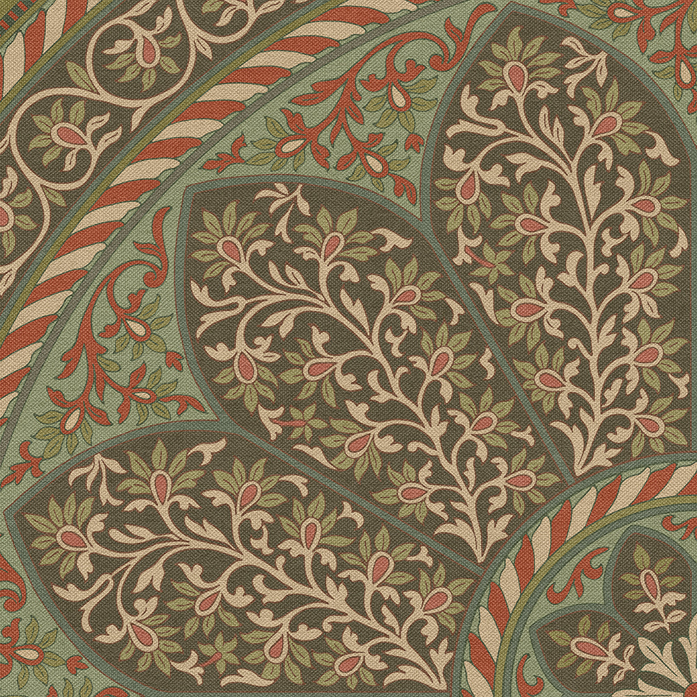 Vintage Vinyl Rug - Estate Tracery - Hearthbloom
