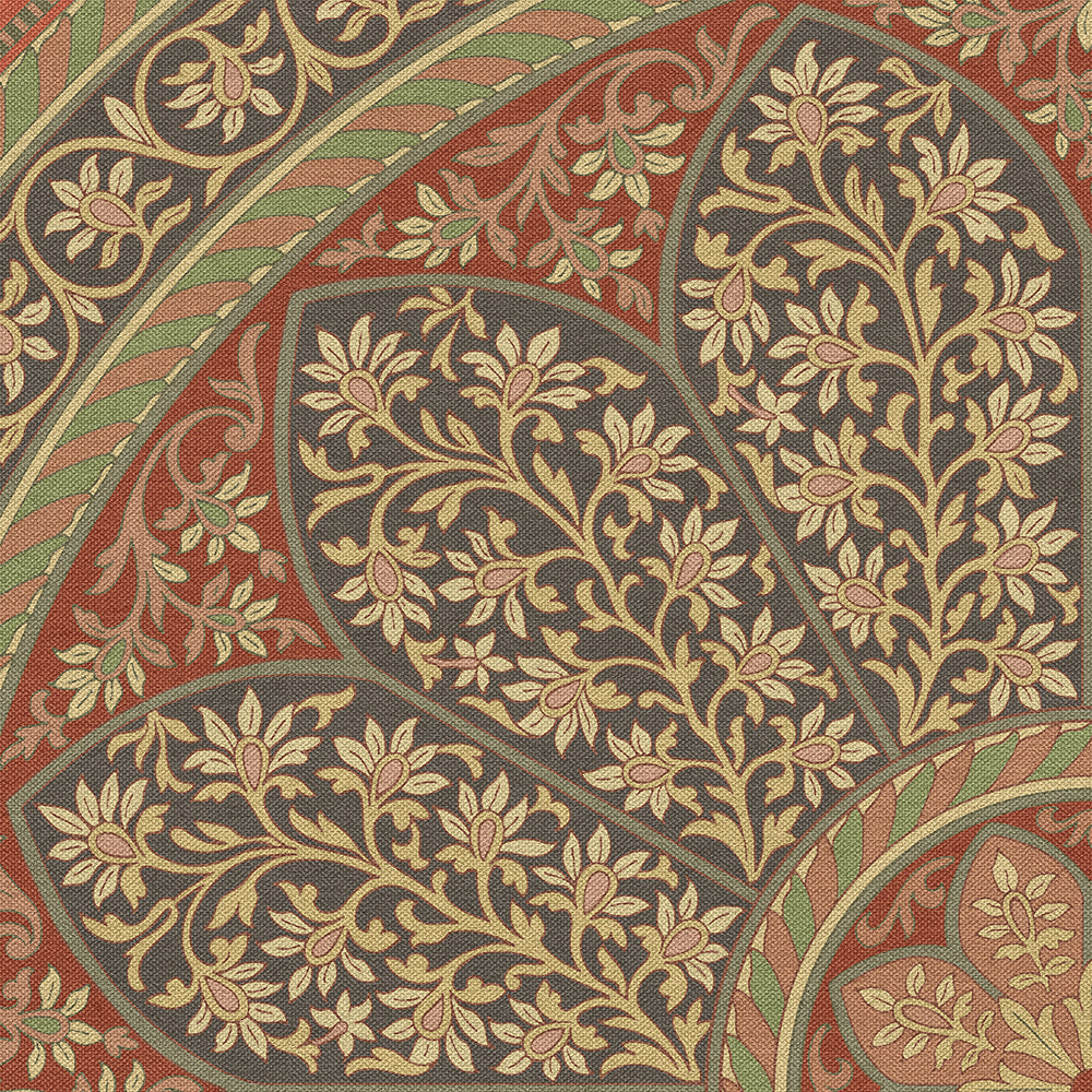 Vintage Vinyl Rug - Estate Tracery - Imperial Garden