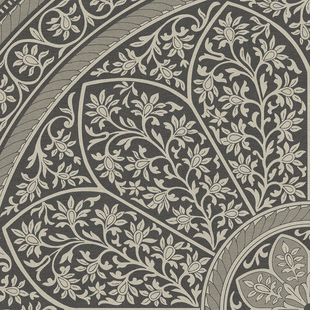 Vintage Vinyl Rug - Estate Tracery - Ink Blossom