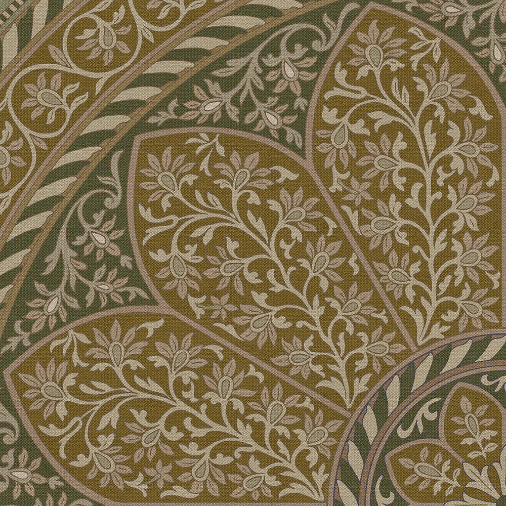 Vintage Vinyl Rug - Estate Tracery - Oak Hall