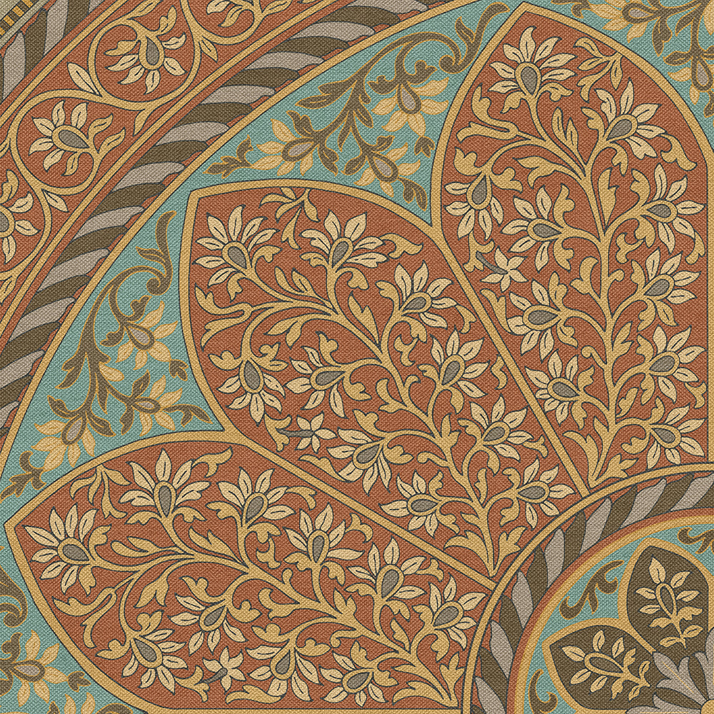 Vintage Vinyl Rug - Estate Tracery - Tuscan Arcade