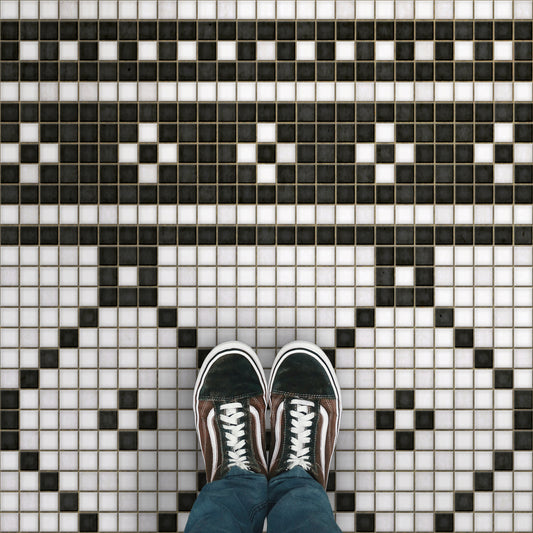 Vintage Vinyl Rug - Mosaic A - Allerton Avenue
