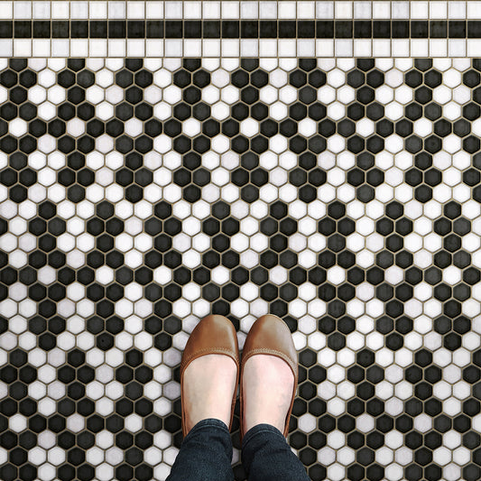 Vintage Vinyl Rug - Mosaic D - Fordham Road