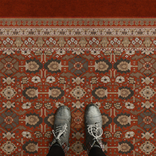 Vintage Vinyl Rug - Promenade - A Global Journey