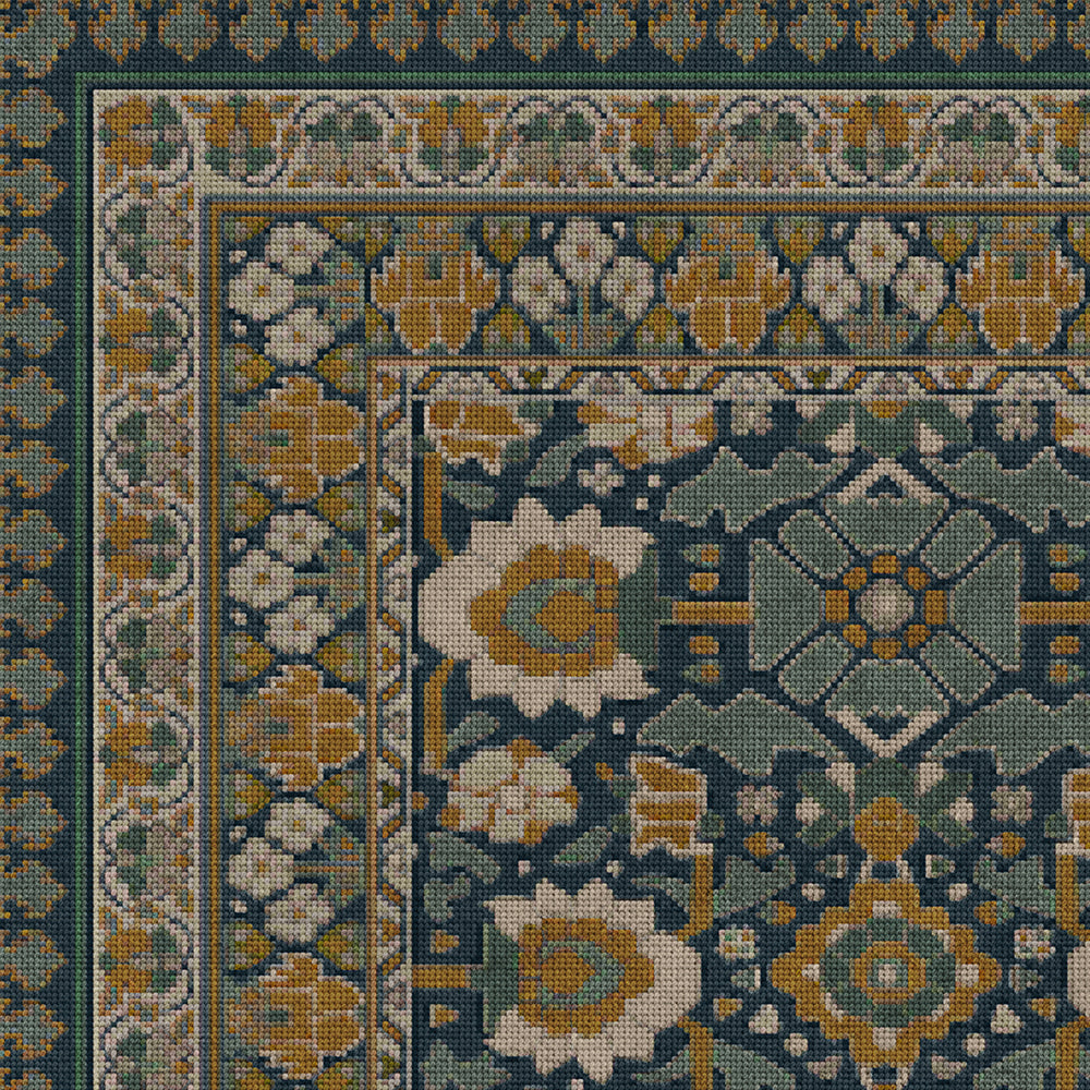 Vintage Vinyl Rug - Promenade - Striking Flora