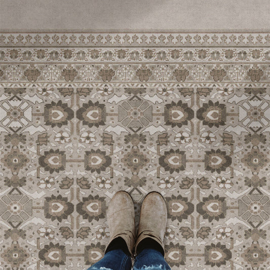 Vintage Vinyl Rug - Promenade - Winter Garden