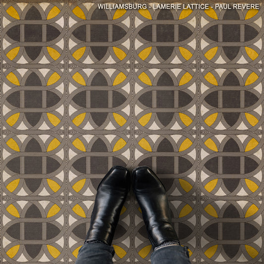 Vintage Vinyl Rug - Lamerie Lattice - Paul Revere