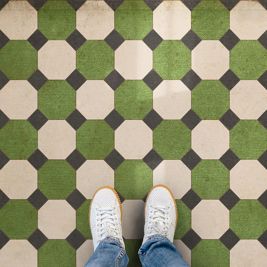 Vintage Vinyl Rug - Octagons - Wythe
