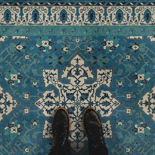 Vintage Vinyl Rug - Star Ushak - Calm Shades