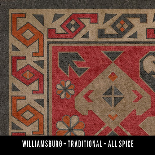 Vintage Vinyl Rug - Traditional All Spice