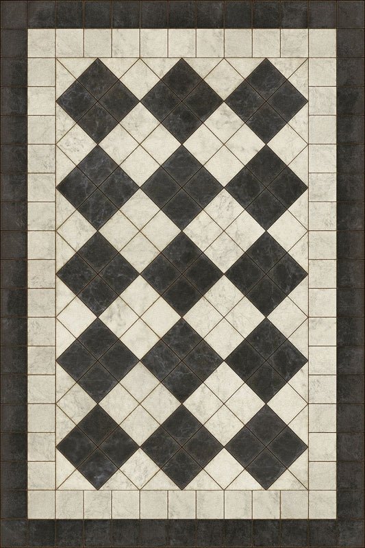 Vintage Vinyl Rug - Pattern 65 - Palatial