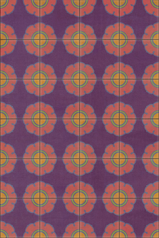 Vintage Vinyl Rug - Pattern 78 - Tutti Frutti
