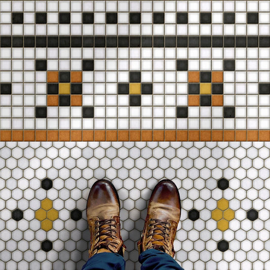 Vintage Vinyl Rug - Mosaic G - Rawson Street